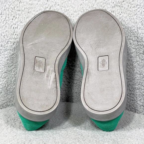 Cole Haan Bergen Mens Size 8.5 Wingtip Oxfords Shoes Green Mint Leaf Suede